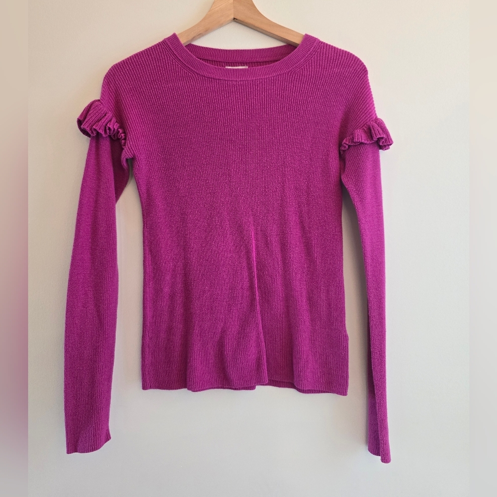 J. Crew • Ruffled Knit Top